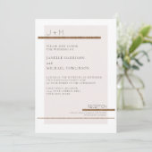 Invitation Simple Pale Blush Rose Gold Wedding (Debout devant)