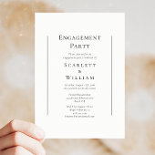 Invitation Simple Partie d'engagement minimal traditionnelle