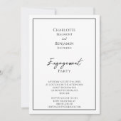 Invitation Simple partie d'engagement minimaliste (Devant)