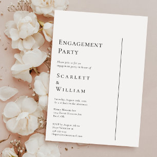 Invitation Simple partie d'engagement minimaliste moderne