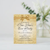 Invitation Simple Parties scintillant d'or de la fête de la S (Debout devant)