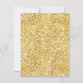 Invitation Simple Parties scintillant d'or de la fête de la S (Dos)