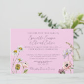 Invitation Simple Pastel Purple Wild Flower Garden Mariage (Debout devant)