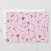 Invitation Simple Pastel Purple Wild Flower Garden Mariage (Dos)