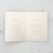 Invitation Simple Pêche Mariage moderne (Intérieur)