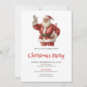 Invitation Simple Père Noël Editable Christmas Office (Devant)