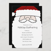 Invitation Simple Père Noël Holiday Party (Devant / Derrière)