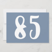 Invitation Simple Periwinkle 85e anniversaire de fête Invitat (Dos)