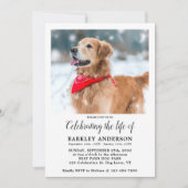 Invitation Simple Pet Memorial Photo Célébration De La Vie (Devant)