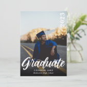 Invitation Simple Photo 2025 Graduation Party (Debout devant)