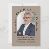 Invitation Simple Photo Arch 60e fête d'anniversaire (Devant)