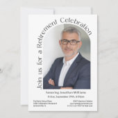 Invitation Simple Photo Arch Parti de retraite moderne (Devant)