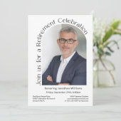 Invitation Simple Photo Arch Parti de retraite moderne (Debout devant)