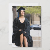 Invitation Simple Photo Black and white Graduation Party (Dos)