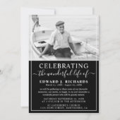 Invitation Simple photo Célébration de la vie funéraire Memor (Devant)