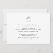 Invitation Simple photo de calligraphie changement de date Re (Dos)