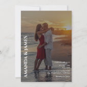 Invitation Simple Photo de Couple Mariage (Devant)