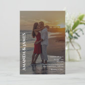 Invitation Simple Photo de Couple Mariage (Debout devant)