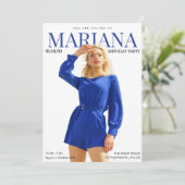 Invitation Simple photo de magazine élégant (Debout devant)