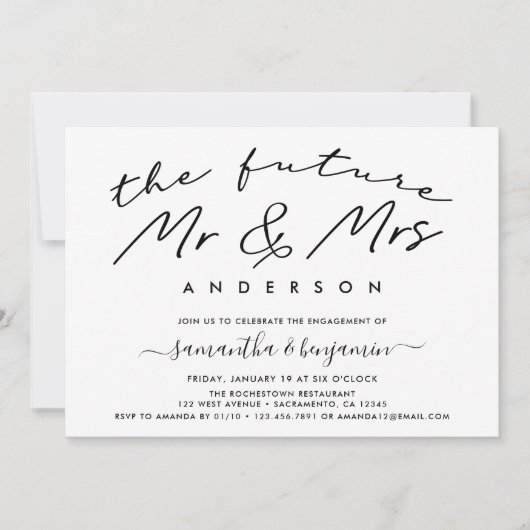 Invitation Simple Photo Engagement (Devant)