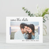 Invitation Simple Photo Enregistrer la Date (Debout devant)