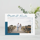 Invitation Simple Photo Enregistrer la Date (Debout devant)