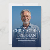 Invitation Simple photo Funeral Memorial Célébration de la vi (Devant)