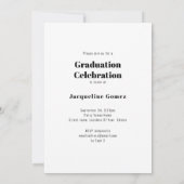 Invitation Simple Photo Graduation 2022 Party Pink (Dos)