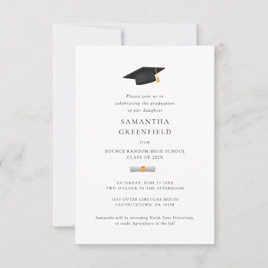 Invitation Simple Photo Graduation 2025 Party (Devant)
