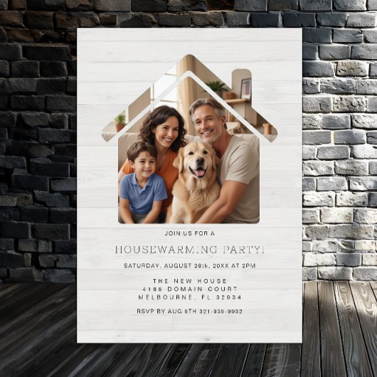 Invitation Simple Photo Houseéchauffement Party