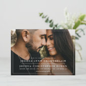 Invitation Simple Photo Mariage (Debout devant)