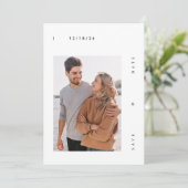 Invitation Simple Photo Mariage Contemporain Enregistrer La D (Debout devant)