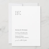 Invitation Simple Photo Mariage Contemporain Enregistrer La D (Dos)