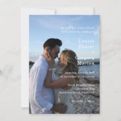 Invitation Simple Photo Mariage Moderne (Devant)