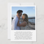 Invitation Simple Photo Mariage Moderne (Dos)