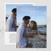 Invitation Simple Photo Mariage Moderne (Devant / Derrière)