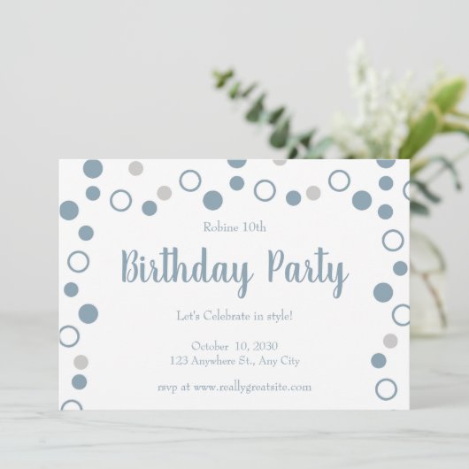 Invitation Simple photo minimaliste Anniversaire (Debout devant)