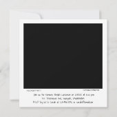 Invitation Simple photo minime Déjeuner nuptial moderne (Dos)