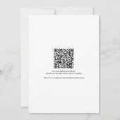 Invitation Simple Photo Moderne Enregistrer La Date QR Code M (Dos)