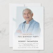 Invitation Simple Photo Overlay 70e fête d'anniversaire (Devant)