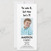Invitation Simple Photo Personnel 7e Anniversaire avec Code Q (Devant)