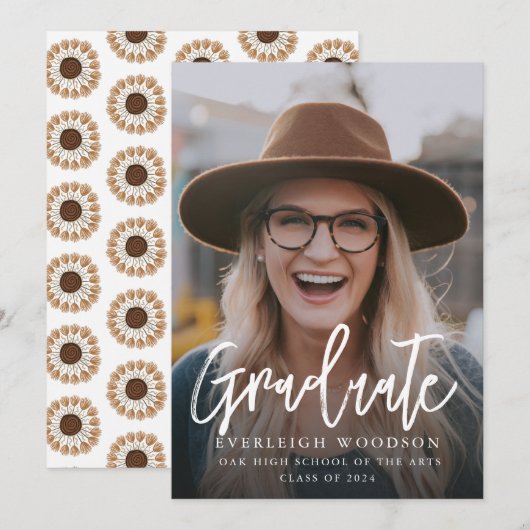 Invitation Simple Photo Promotion Classe 2024 (Devant / Derrière)