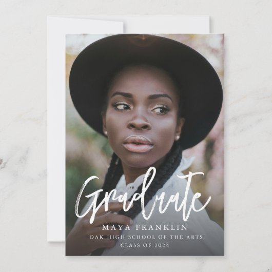 Invitation Simple Photo Promotion Classe De (Devant)