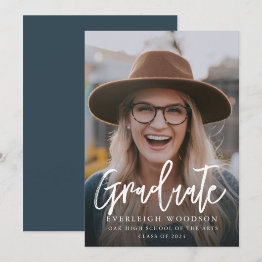 Invitation Simple Photo Remise des Diplômes Promotion 2024 (Devant / Derrière)