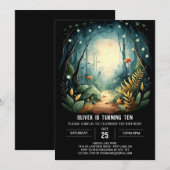 Invitation Simple Pine Adventure Woodland Anniversaire (Devant / Derrière)