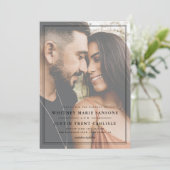 Invitation Simple Portrait de Mariage Classique Photo (Debout devant)