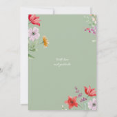 Invitation simple pour 26e anniversaire avec fleur (Dos)