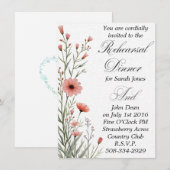 Invitation simple pour dîner de répétition (Devant / Derrière)