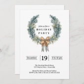 Invitation simple pour fêtes de vacances (Devant / Derrière)