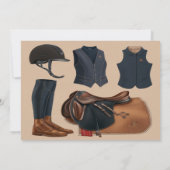 Invitation simple pour la fête du Derby de chevaux (Dos)